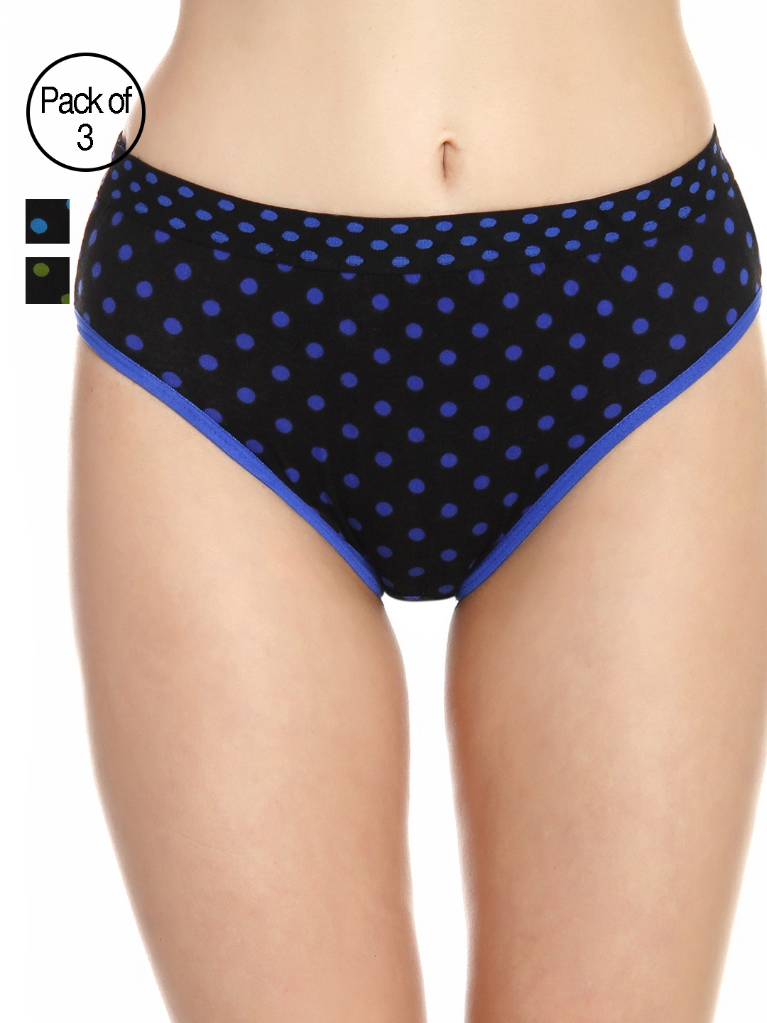 

Innocence Pack of 3 Printed Shapewear Briefs, Blue