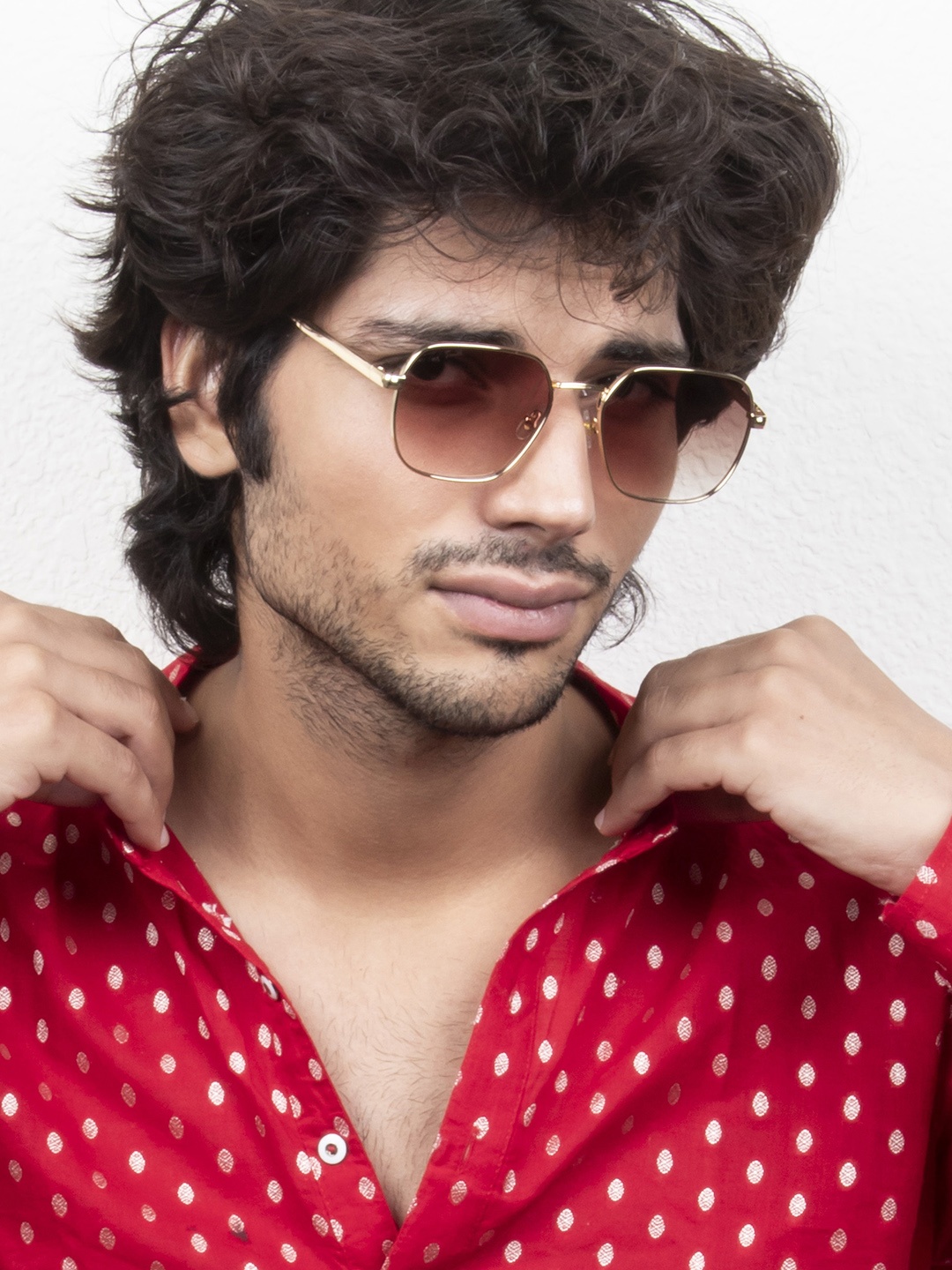 

Ted Smith Lens & Square Sunglasses with UV Protected Lens KENNETH_C7, Brown