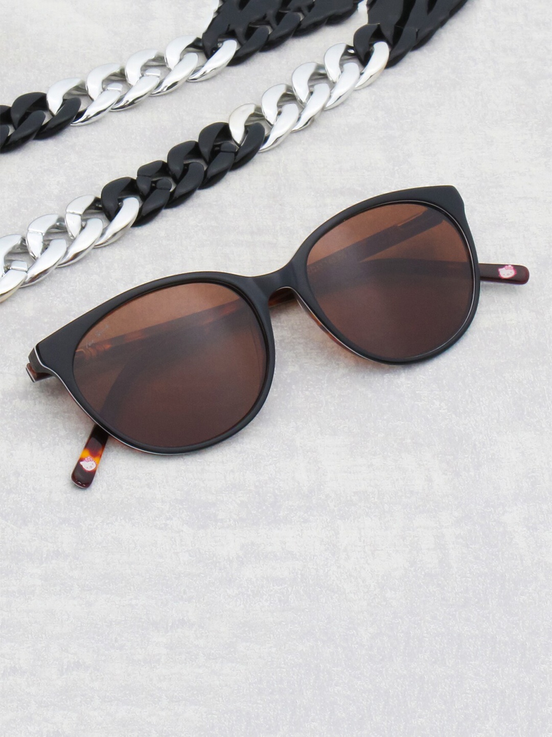 

Ted Smith Full Rim Round Sunglasses with Polarised Lens QUIN_C6, Brown