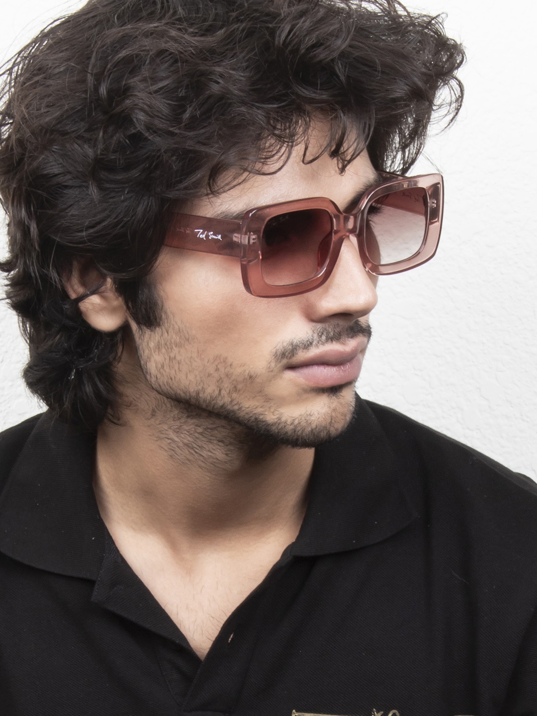 

Ted Smith Full Rim Wayfarer Sunglasses with UV Protected Lens KIMMY_C5, Brown