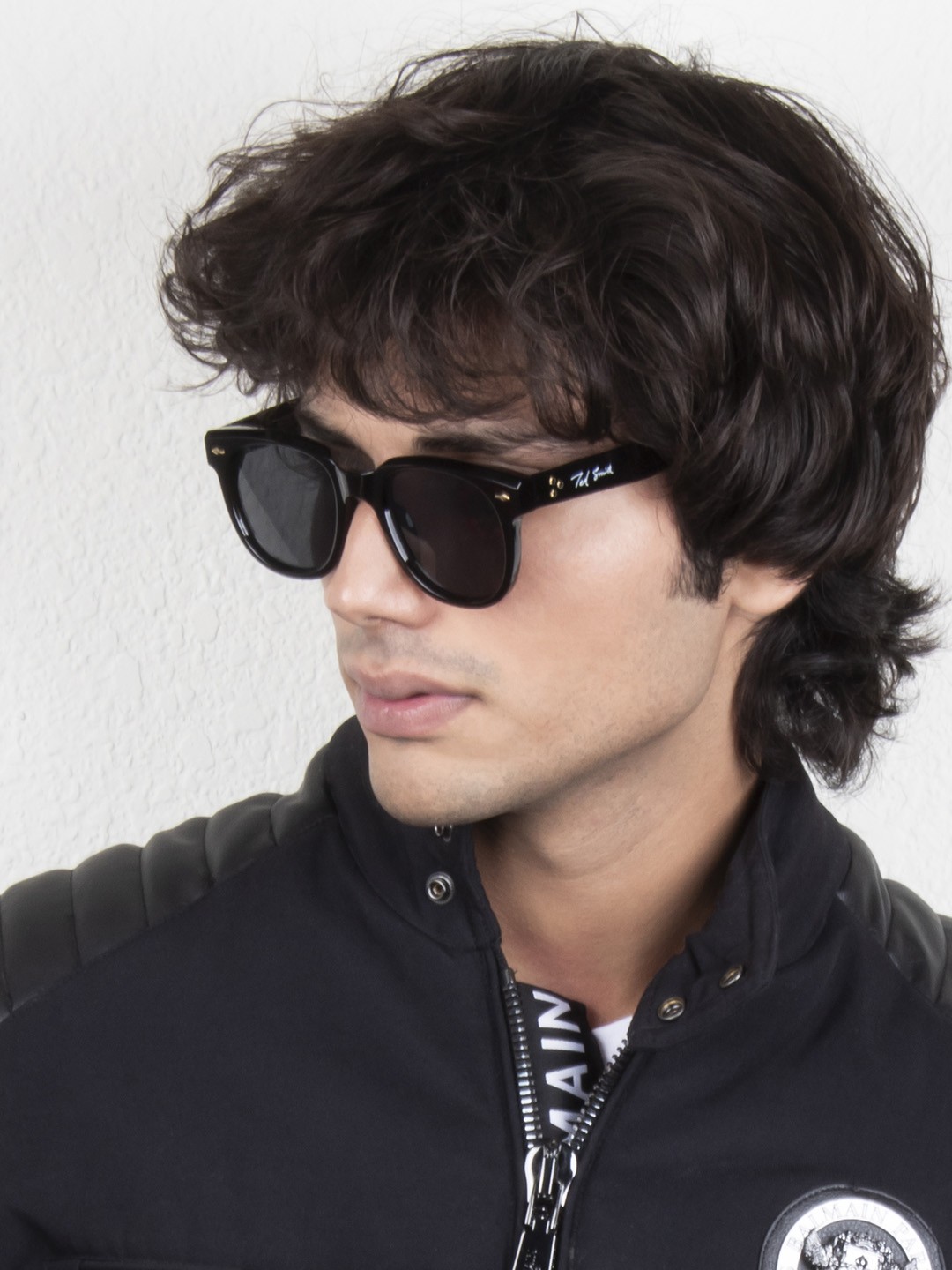 

Ted Smith Full Rim Wayfarer Sunglasses with UV Protected Lens STEVE_C1, Grey