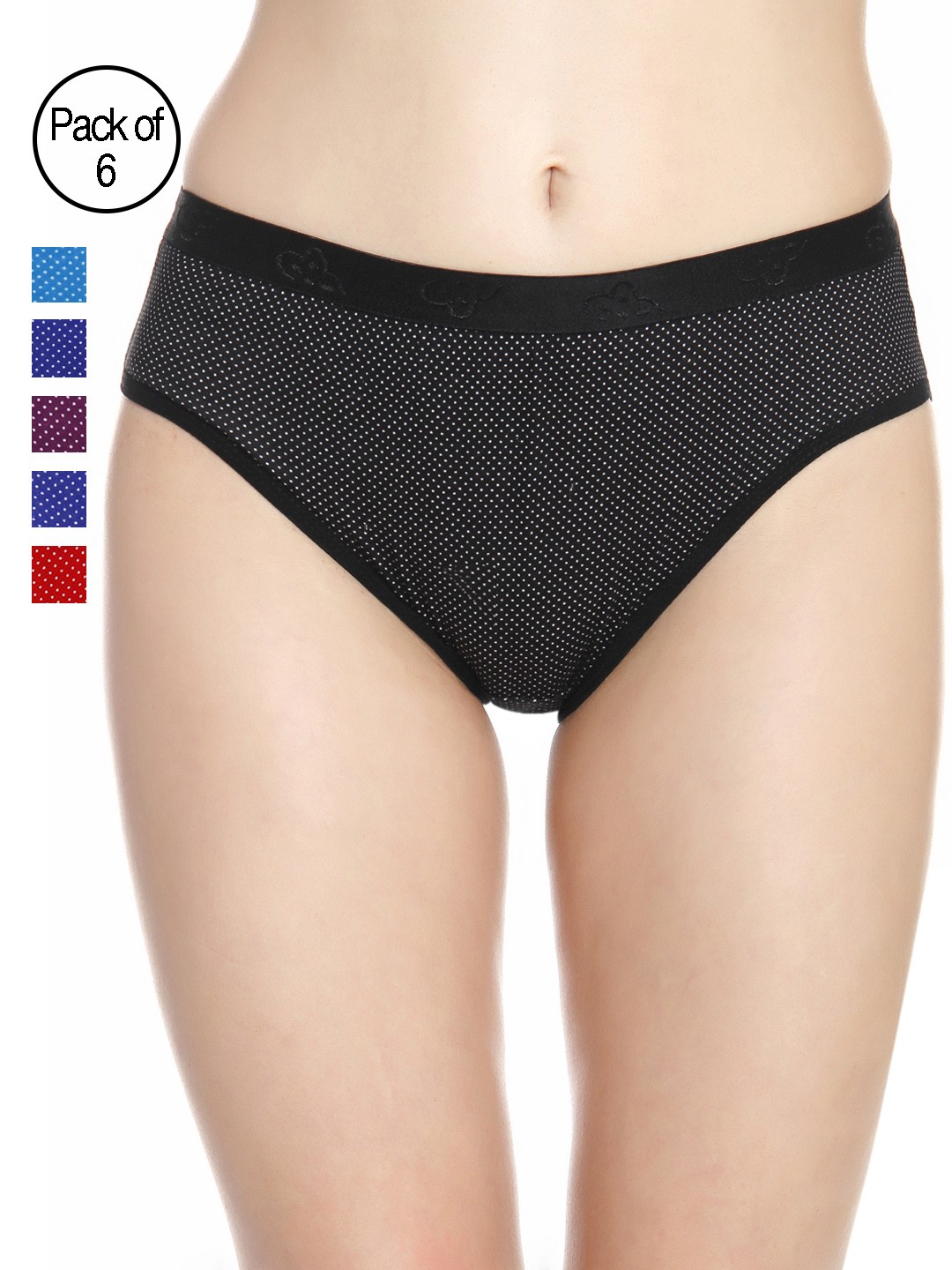

Innocence Pack of 6 Printed Shapewear Briefs, Multi