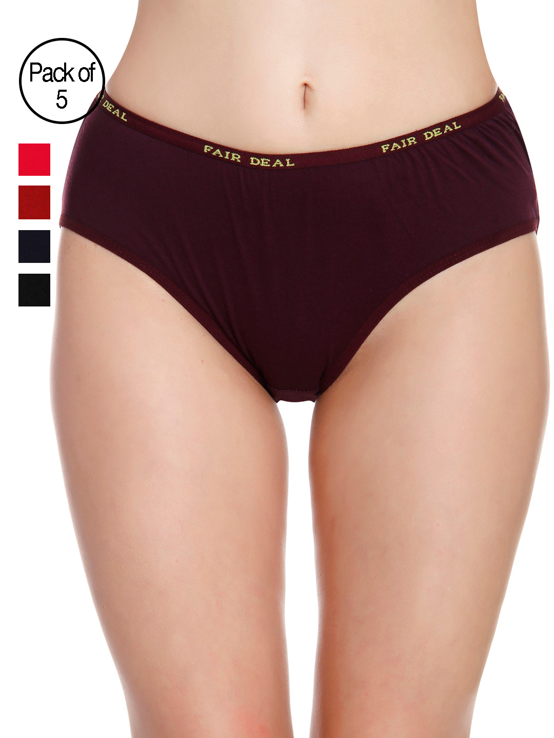 

Innocence Pack of 5 Printed Shapewear Briefs, Multi
