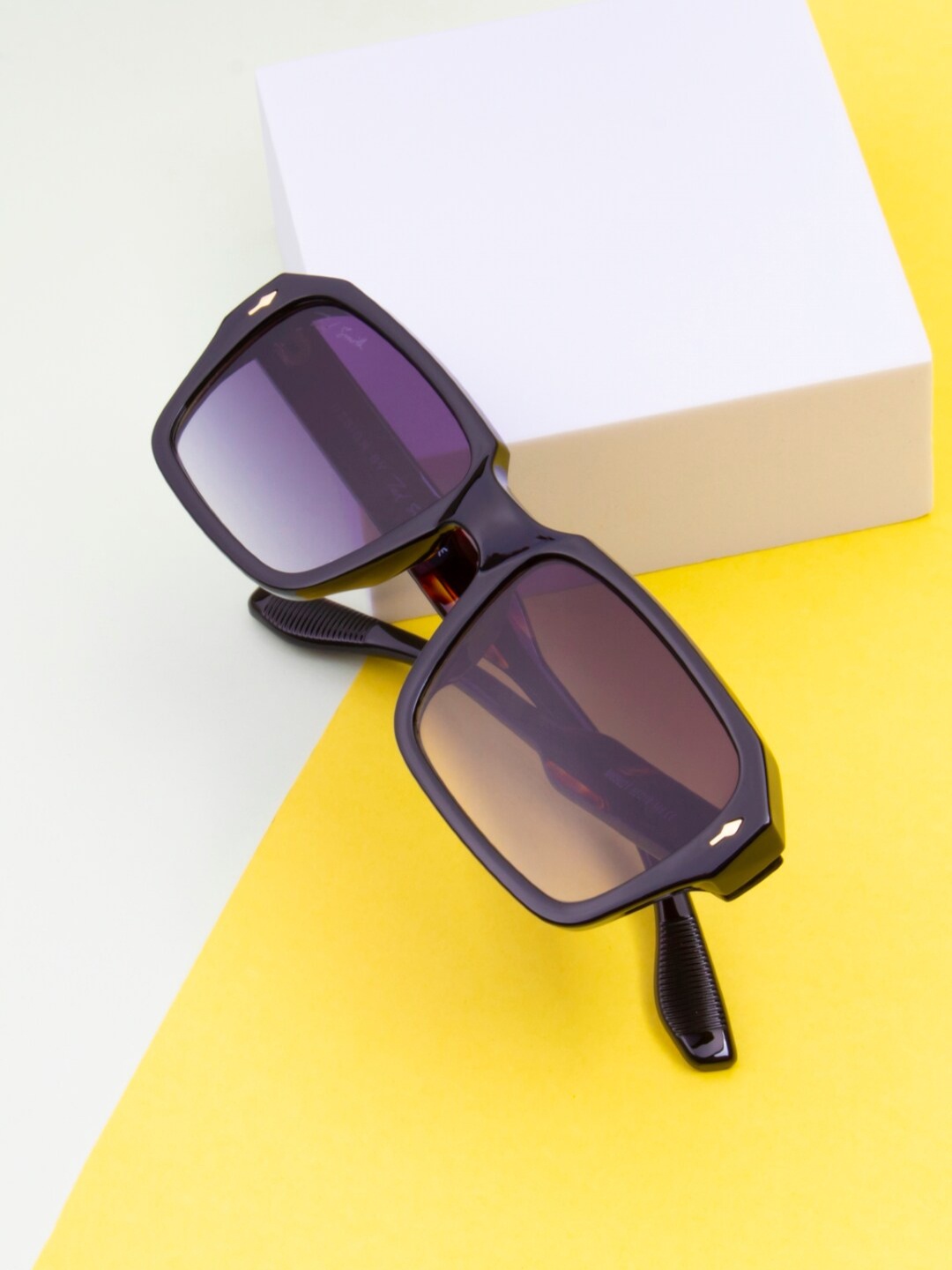 

Ted Smith Lens Square Sunglasses With UV Protected Lens, Grey