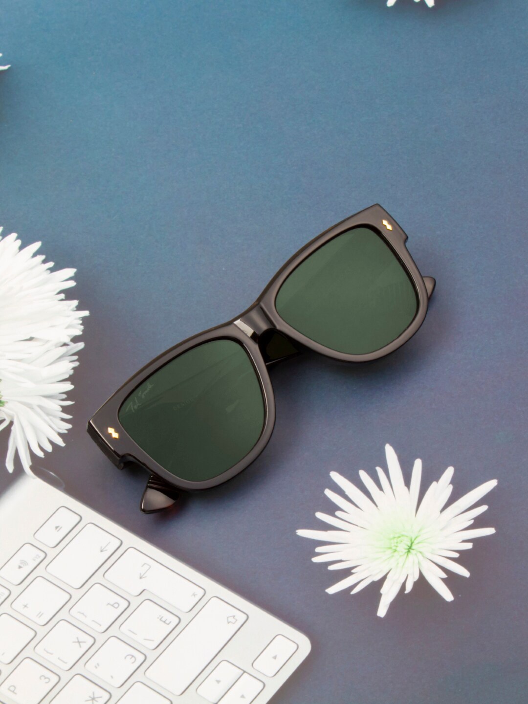 

Ted Smith Lens & Wayfarer Sunglasses With UV Protected Lens WAYFEX_C2, Green