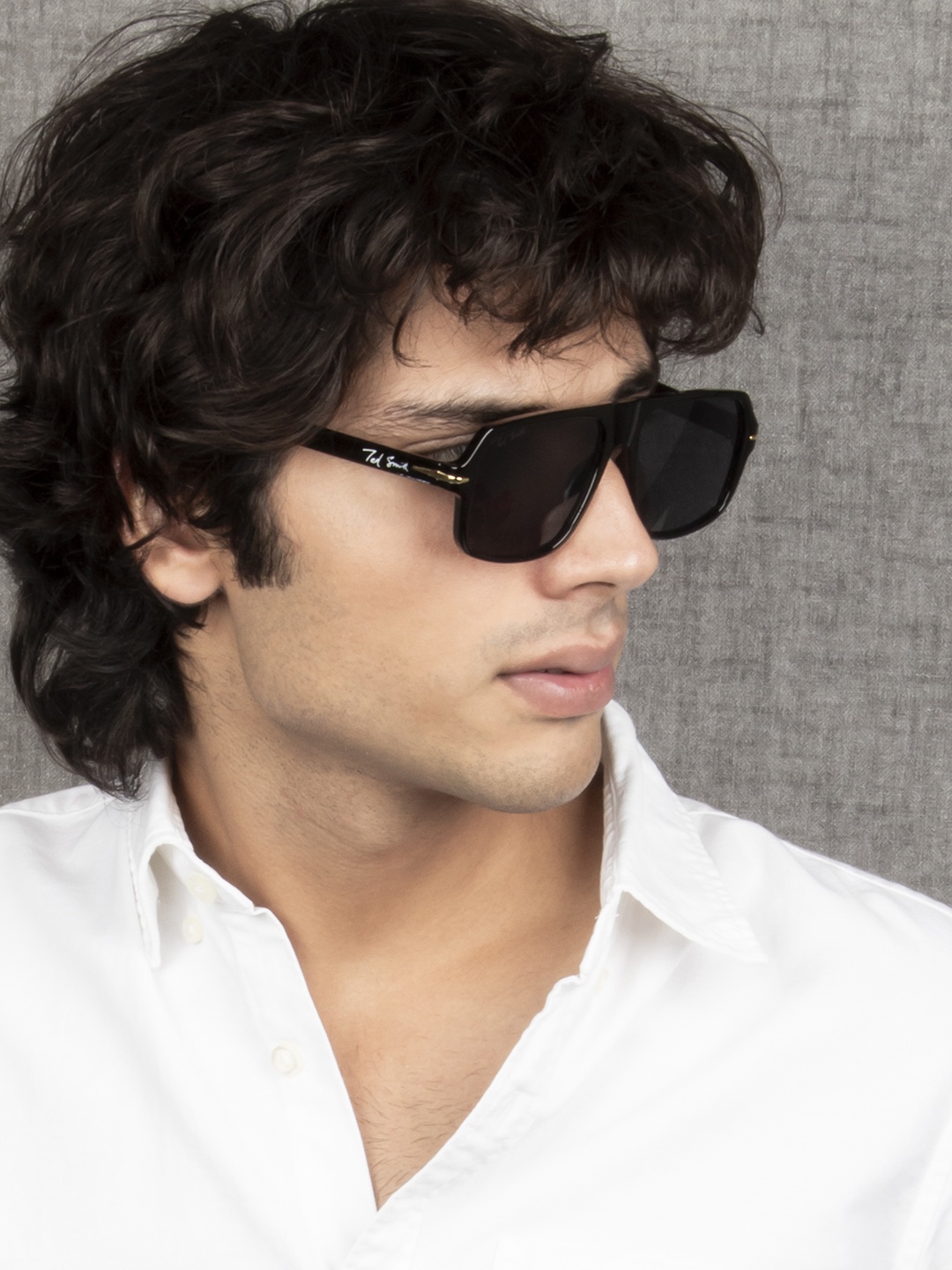 

Ted Smith Lens & Aviator Sunglasses With UV Protected Lens SHAWN 2_C1, Grey