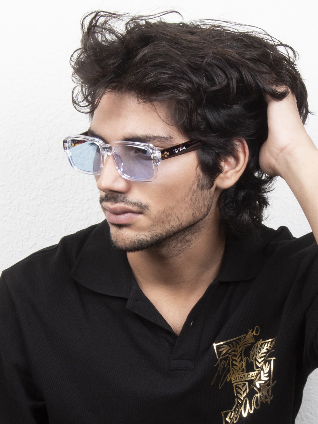 

Ted Smith Square Sunglasses with UV Protected Lens KANE_C4, Blue