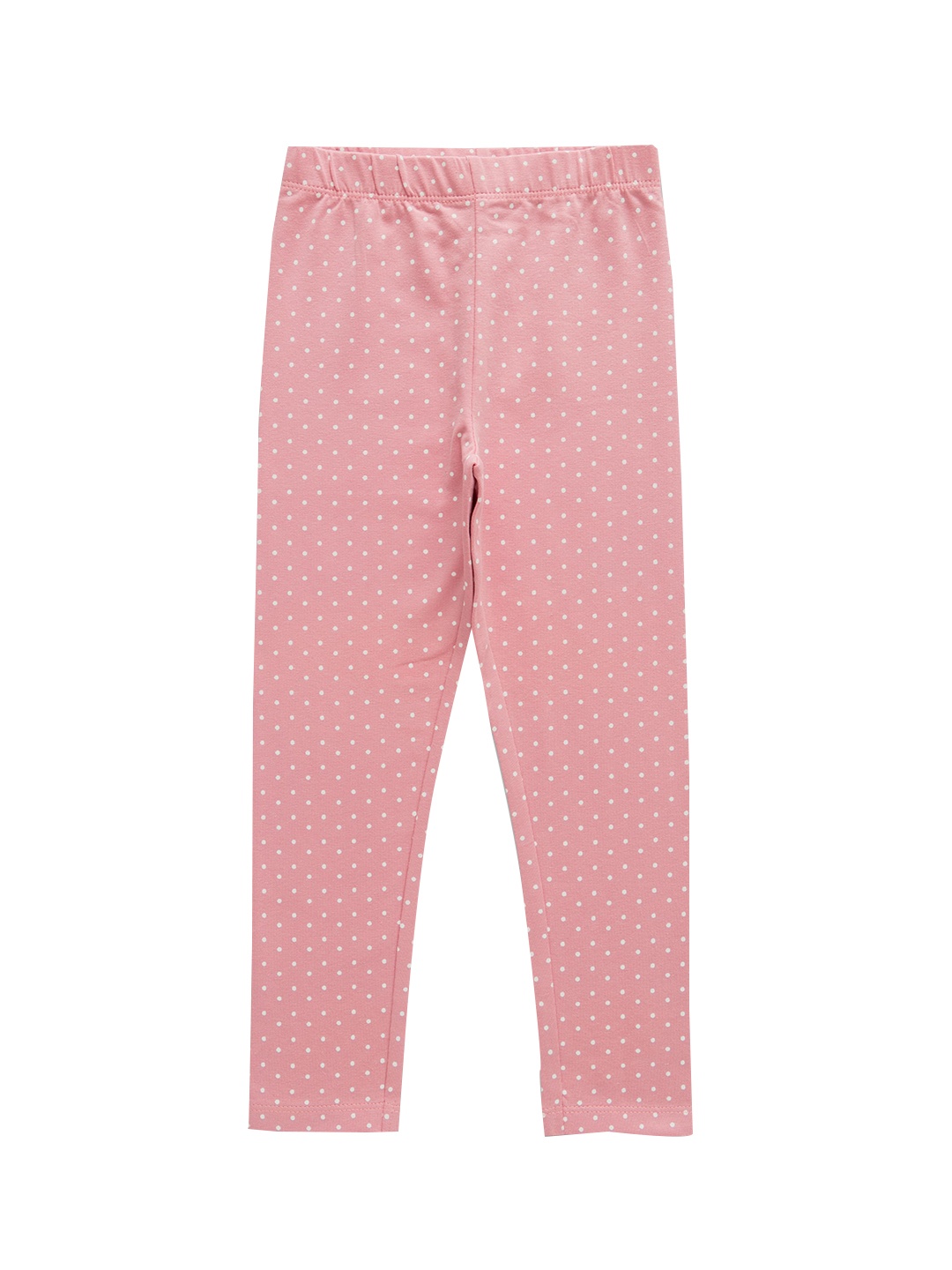 

JusCubs Girls Polka Dot Printed Cotton Ankle-Length Leggings, Pink