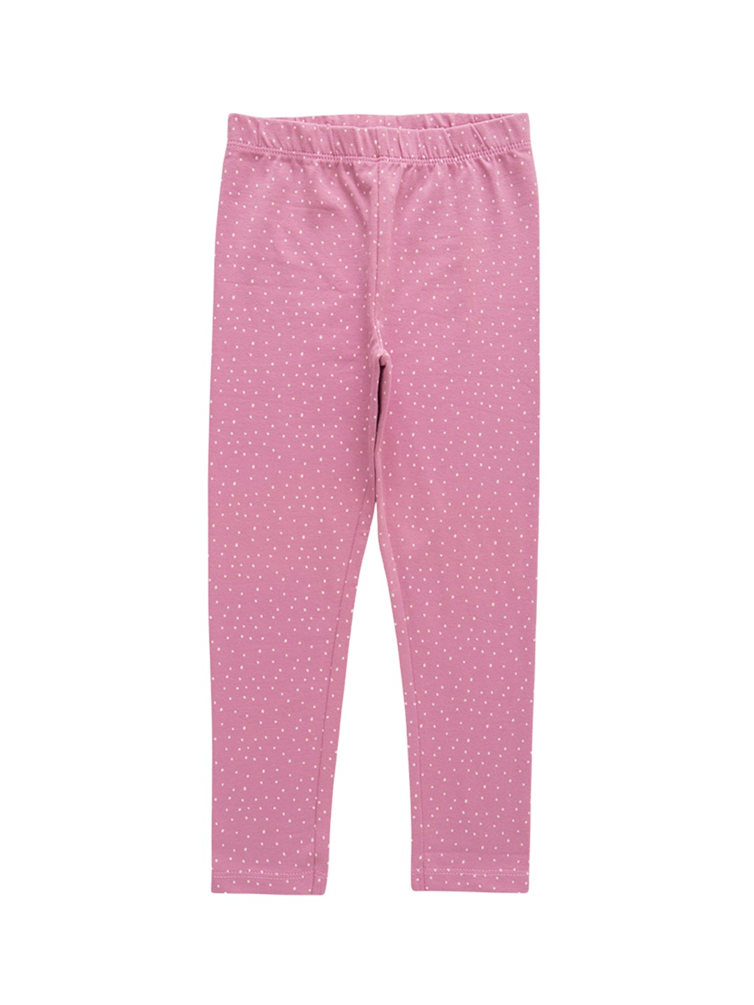 

JusCubs Girls Polka Dot Printed Cotton Ankle-Length Leggings, Pink