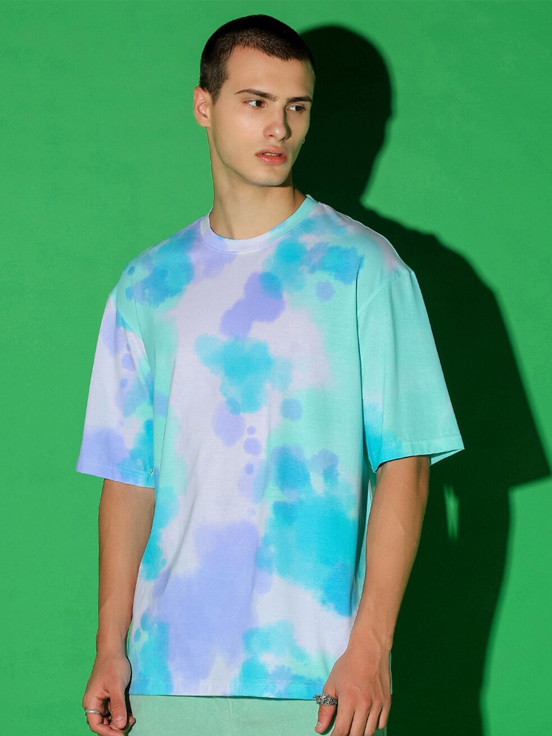 

Bewakoof Tie & Dye Oversized T-shirt, White