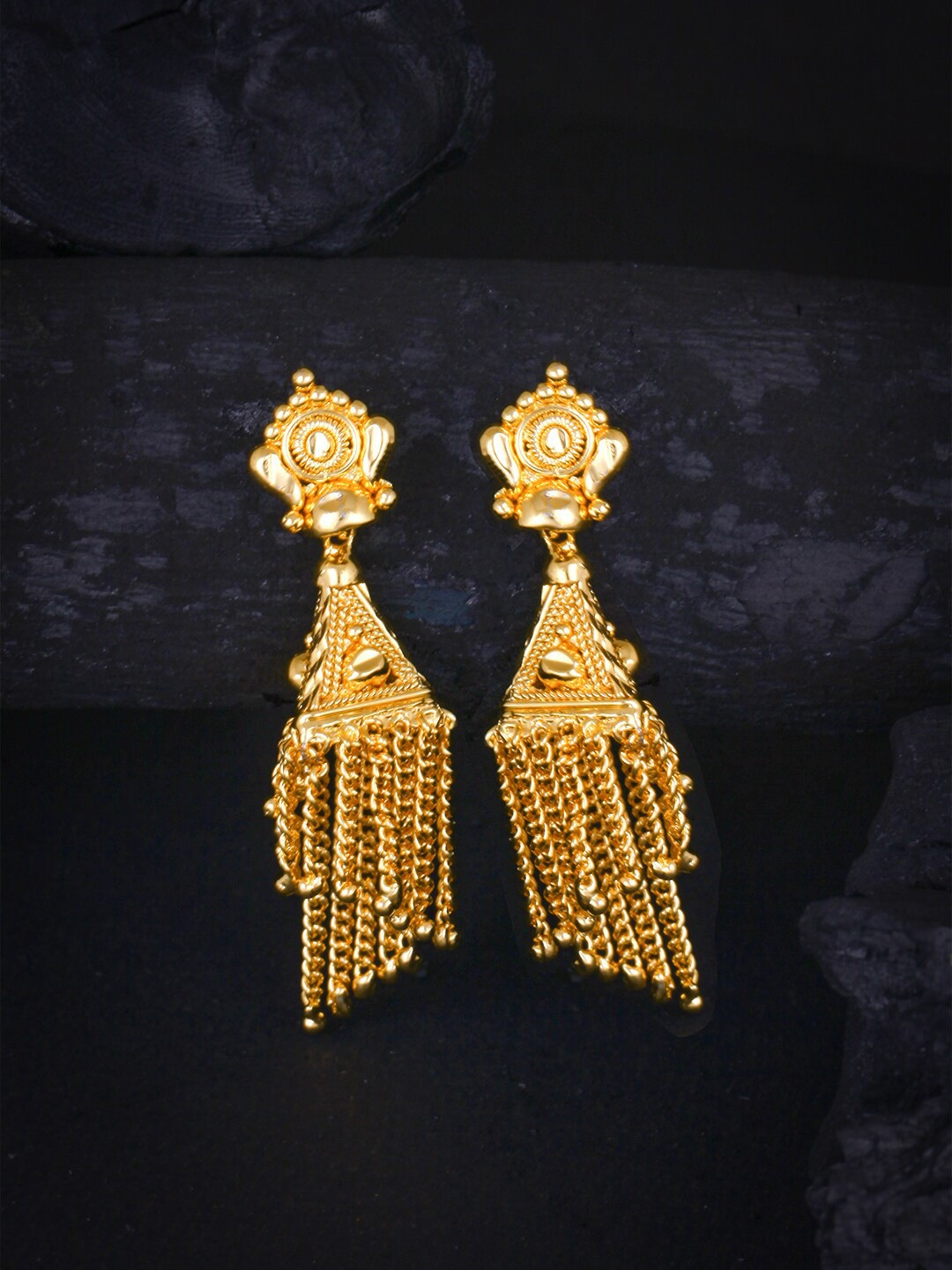 

MEENAZ Gold-Plated Contemporary Jhumkas