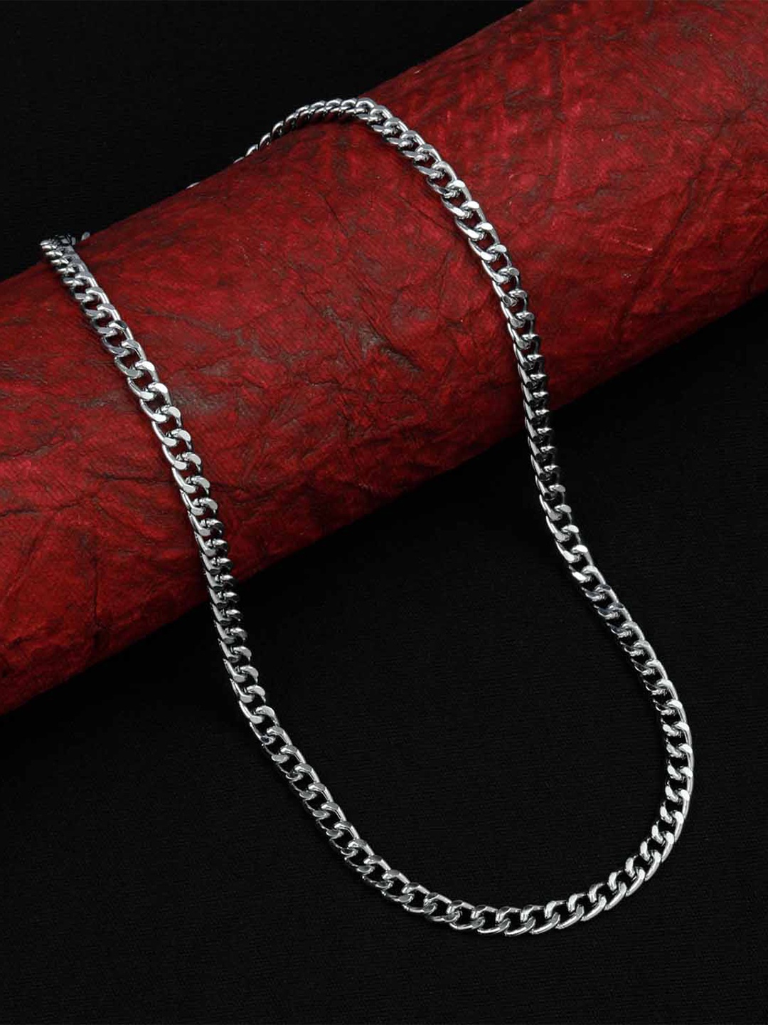 

Silver Shine Men Silver-Plated Handcrafted Chain