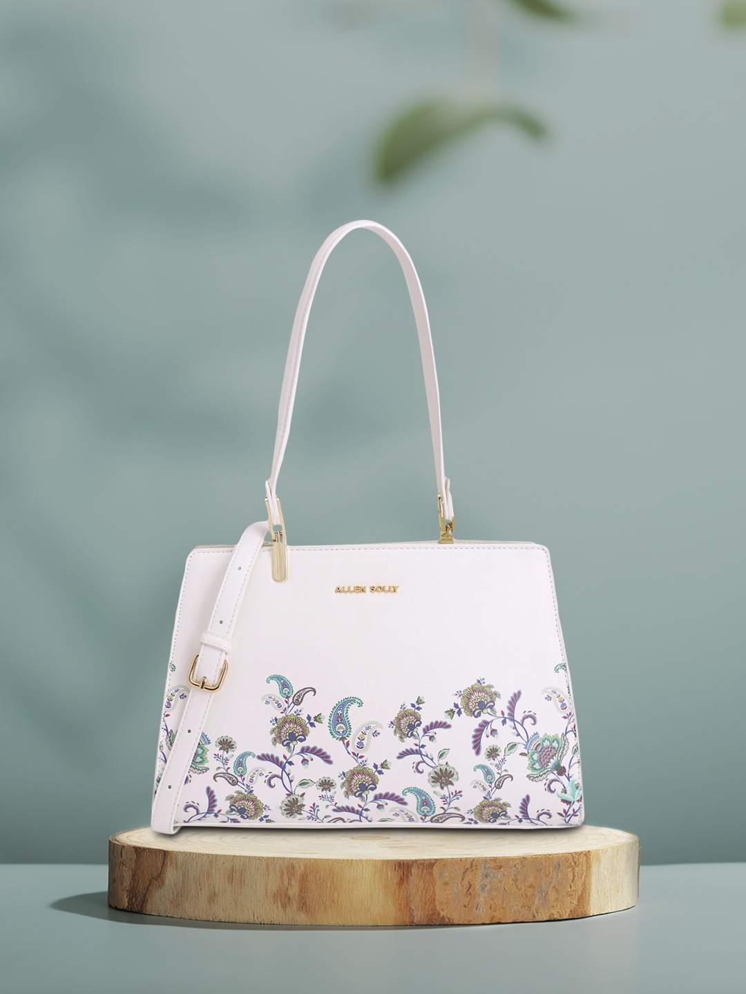 

Allen Solly Printed Handheld Bag, White