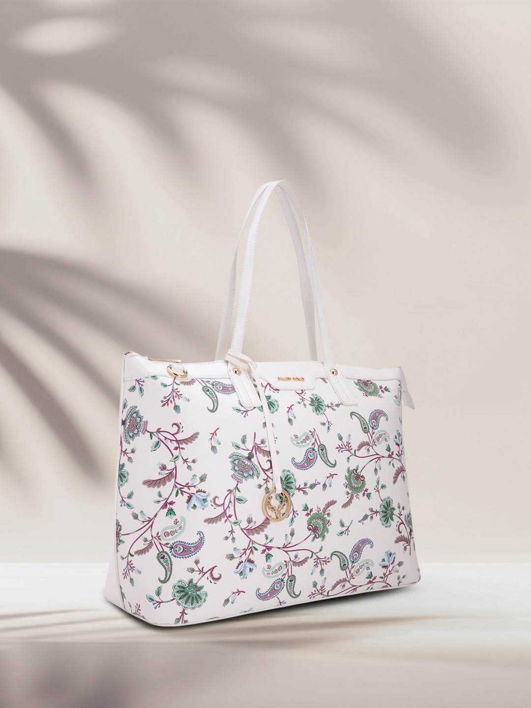 

Allen Solly Floral Printed Laptop-cum-Shoulder Bag, White