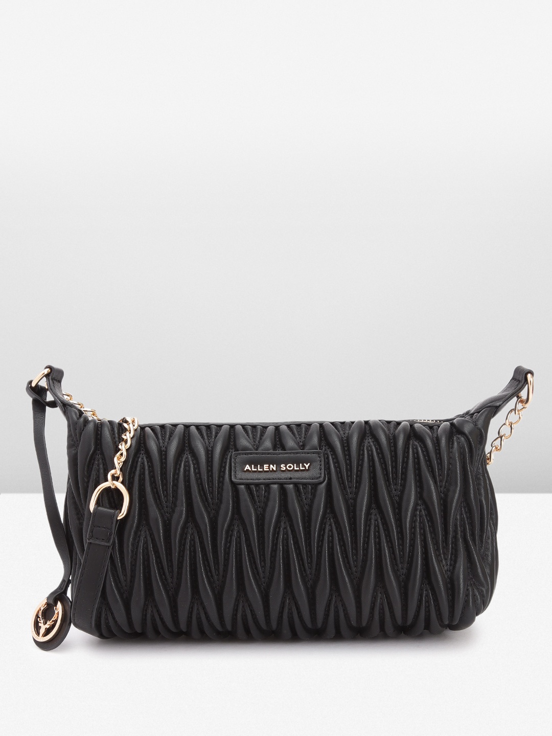 

Allen Solly Textured Sling Bag, Black