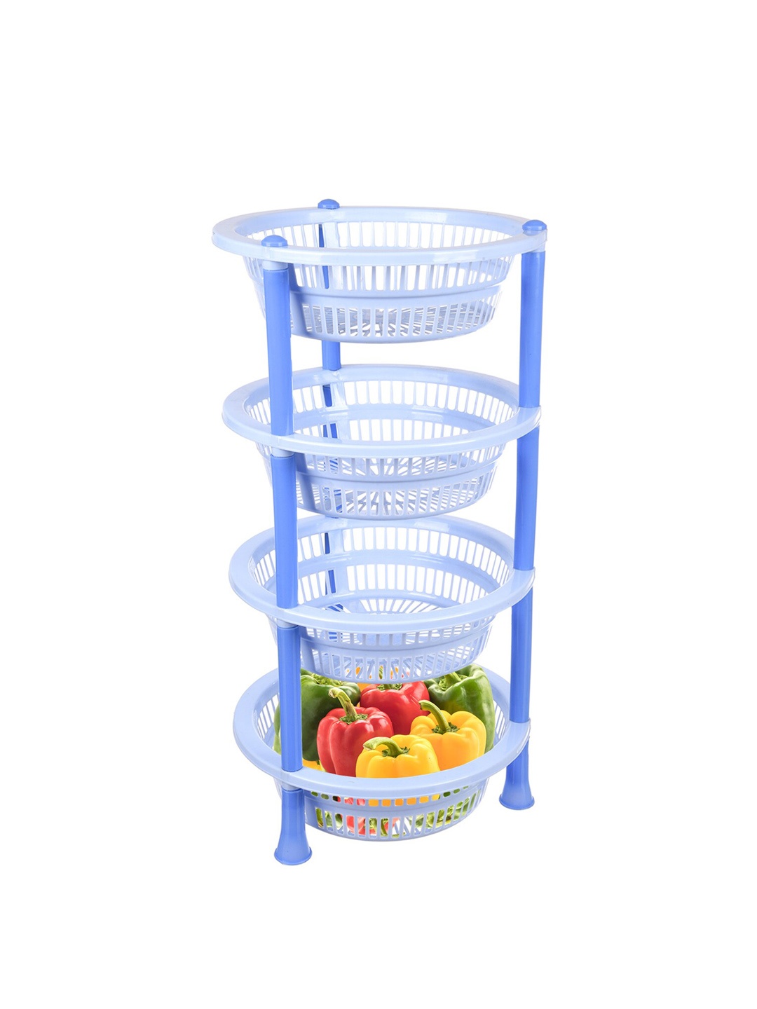 

Kuber Industries Blue 4 Layer Fruit & Vegetable Basket