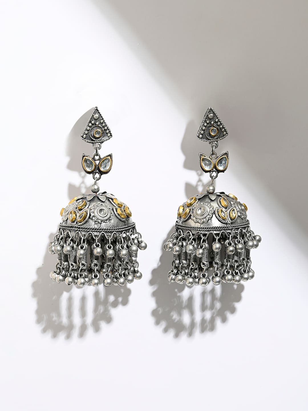 

XPNSV Contemporary Jhumkas, Silver