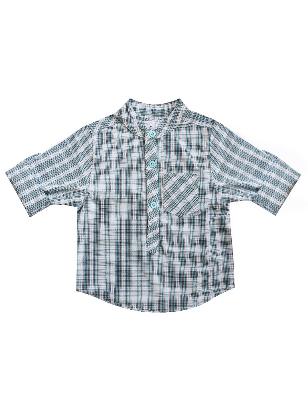 

milou Boys Checked Pure Cotton Casual Shirt, White