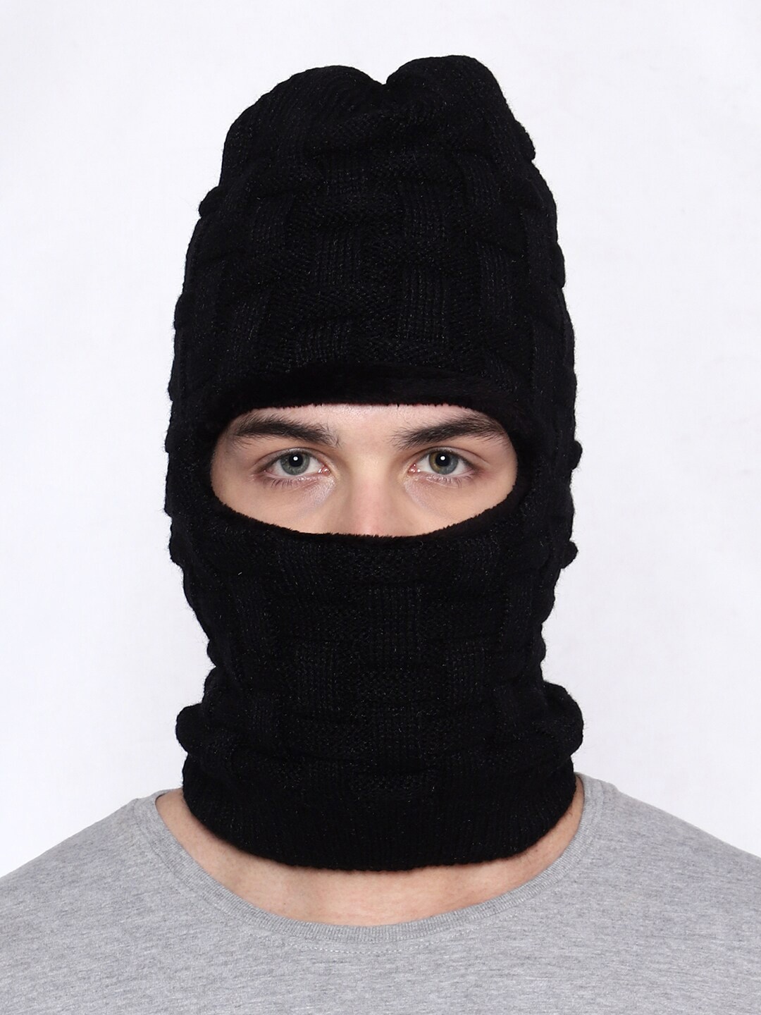 

Gajraj Acrylic Balaclava Cap, Black