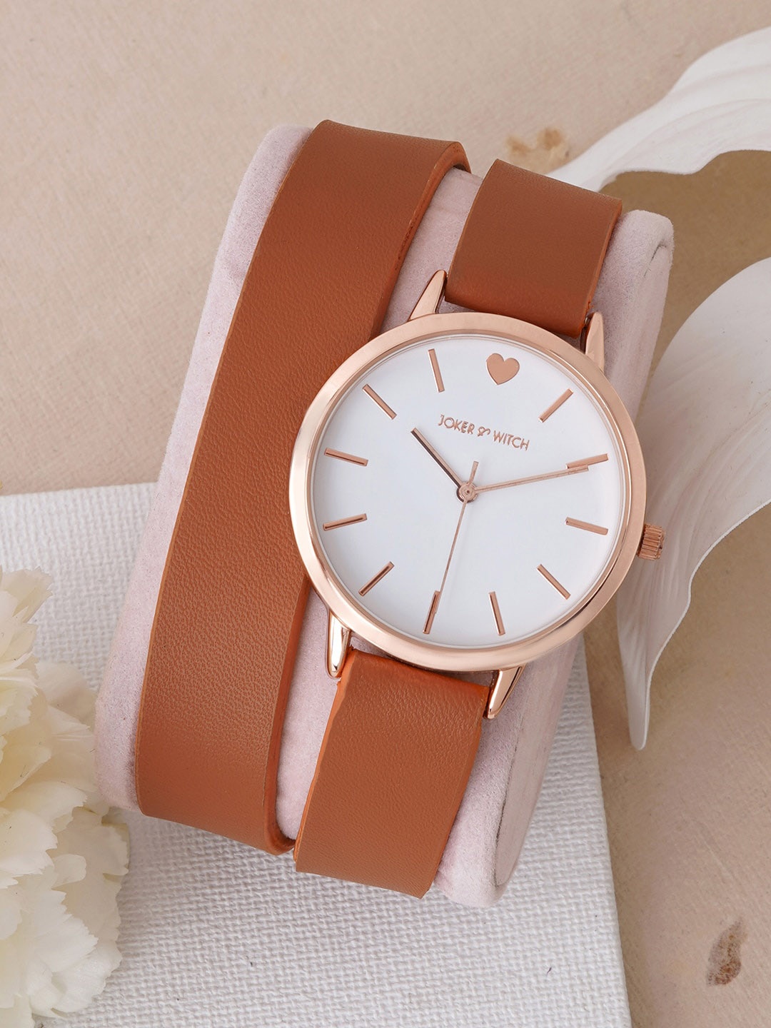 

JOKER & WITCH Women Textured Straps Wrap Around Analogue Watch AMWW753, White