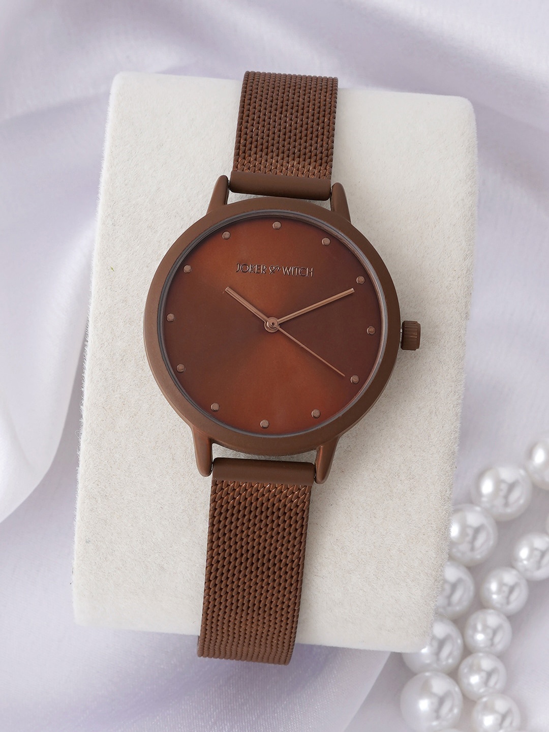 

JOKER & WITCH Women Stainless Steel Straps Analogue Watch AMWW751, Brown