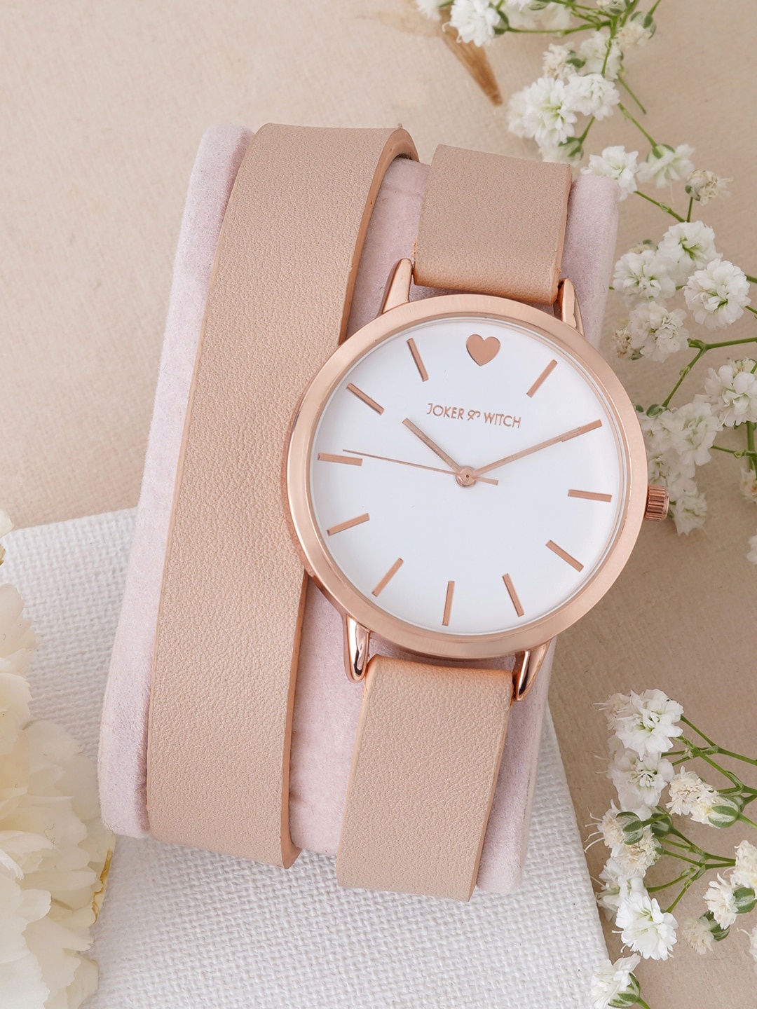 

JOKER & WITCH Women Dial & Bracelet Style Straps Analogue Watch AMWW756, Pink