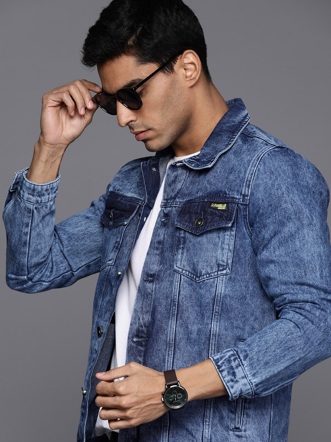 

Ducati Cotton Washed Denim Jacket, Blue