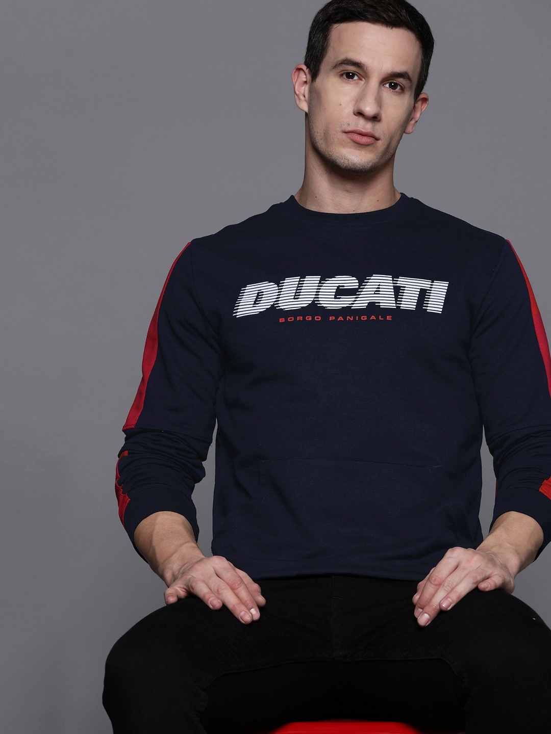 

Ducati Men Printed Sweatshirt, Navy blue