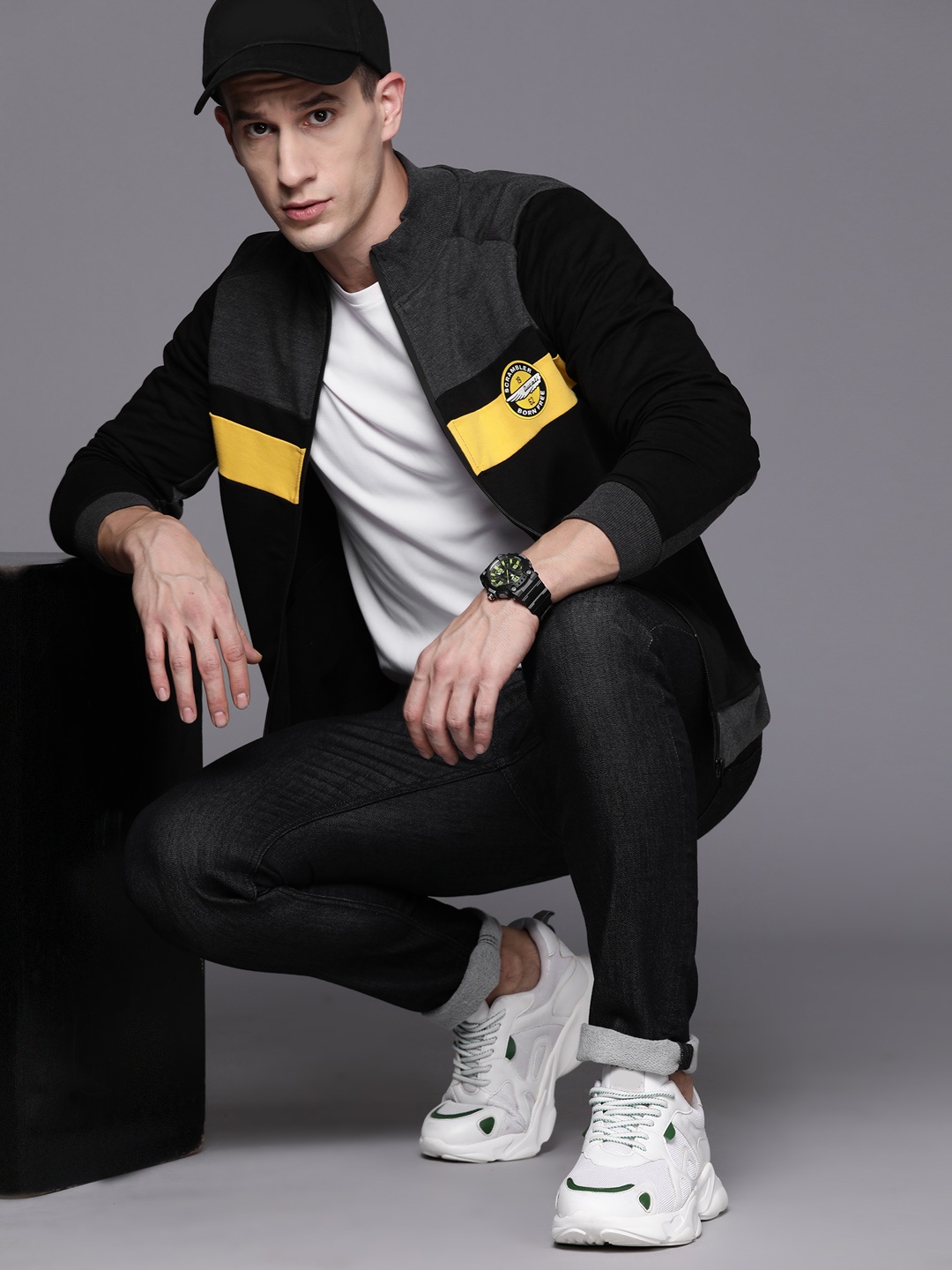 

Ducati Striped Mock Neck Sweatshirt, Black