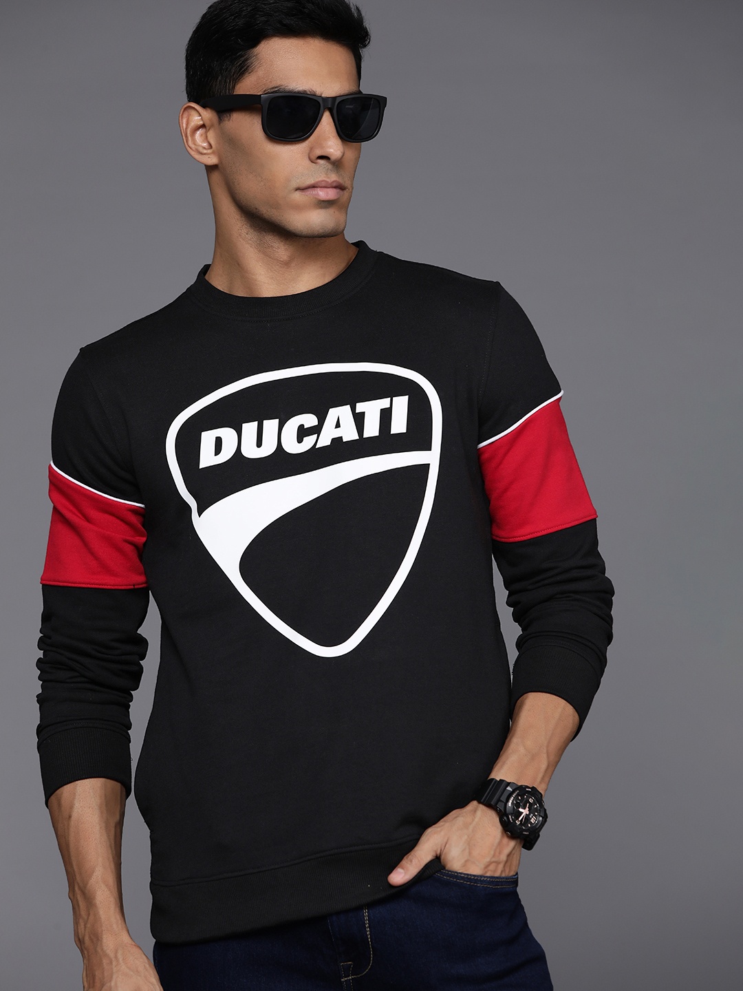 

Ducati Brand Logo Printed Sweatshirt, Black