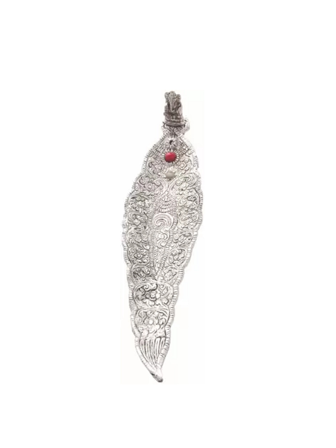 

Fashion Bizz Silver Toned Leaf Shaped Agarbatti Holder