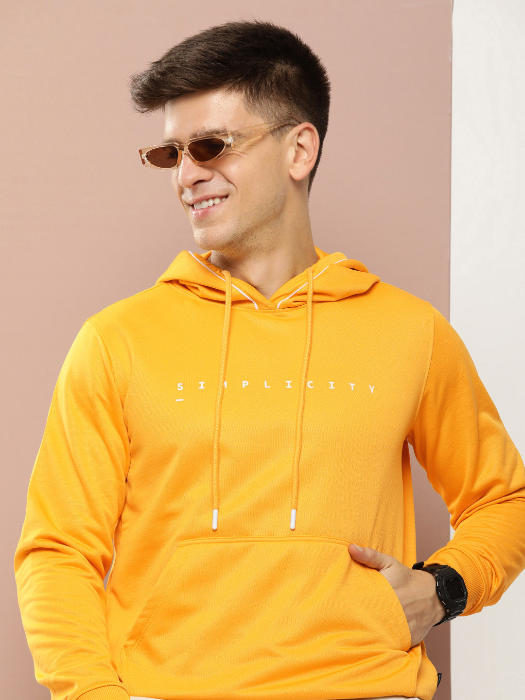 

Harvard Typography Printed Hooded Sweatshirt, Yellow