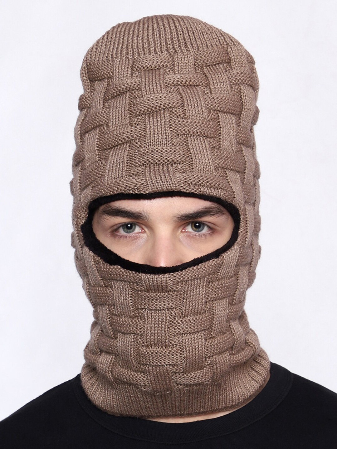 

Gajraj Self Design Acrylic Balaclava Cap, Beige