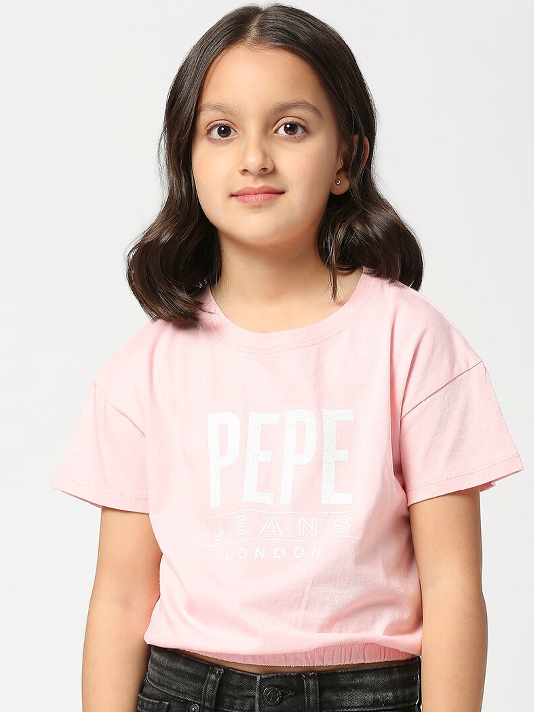 

Pepe Jeans Girls Typography Printed Pure Cotton T-shirt, Pink