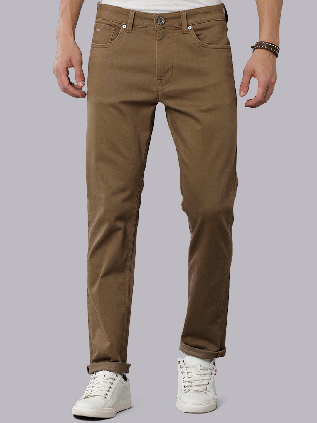 

Voi Jeans Men Slim Fit Jeans, Khaki