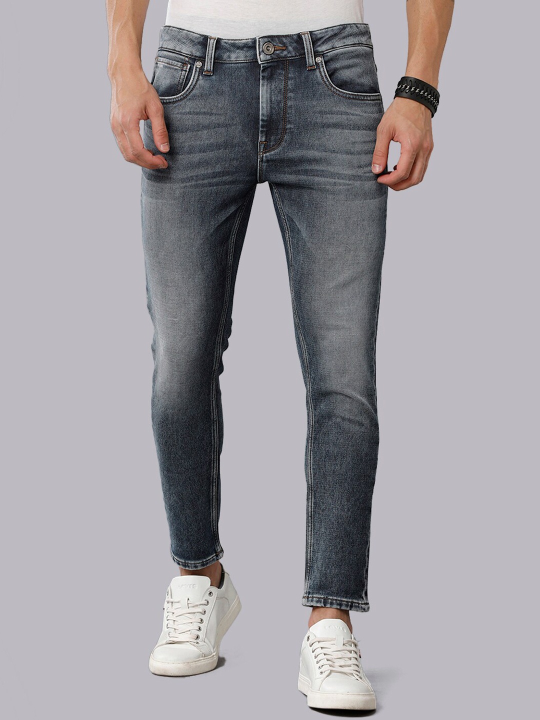 

Voi Jeans Men Skinny Fit Heavy Fade Jeans, Blue