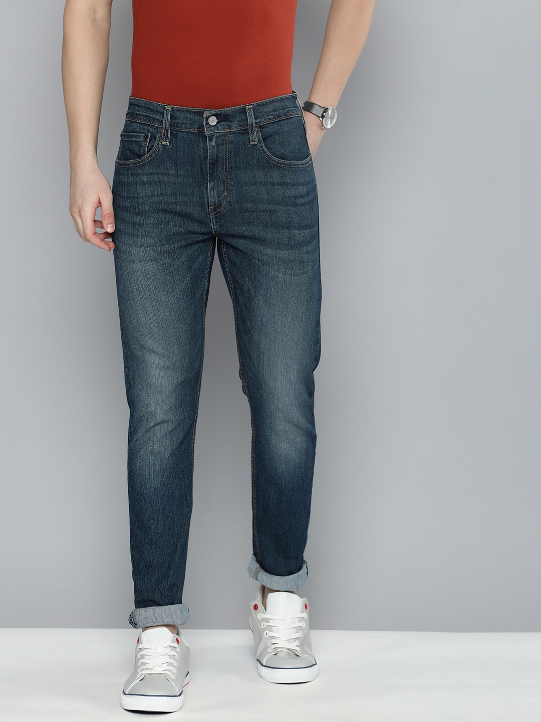 

Levis Men 512 Slim Fit Light Fade Stretchable Jeans, Blue
