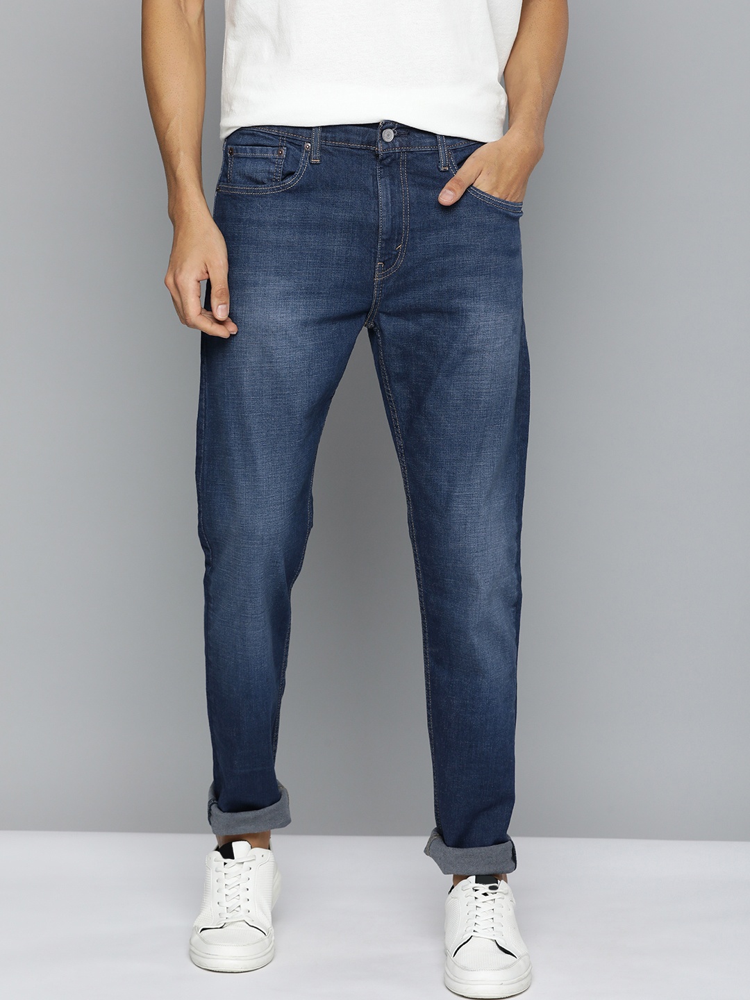 

Levis Men 512 Slim Tapered Fit Heavy Fade Stretchable Jeans, Blue