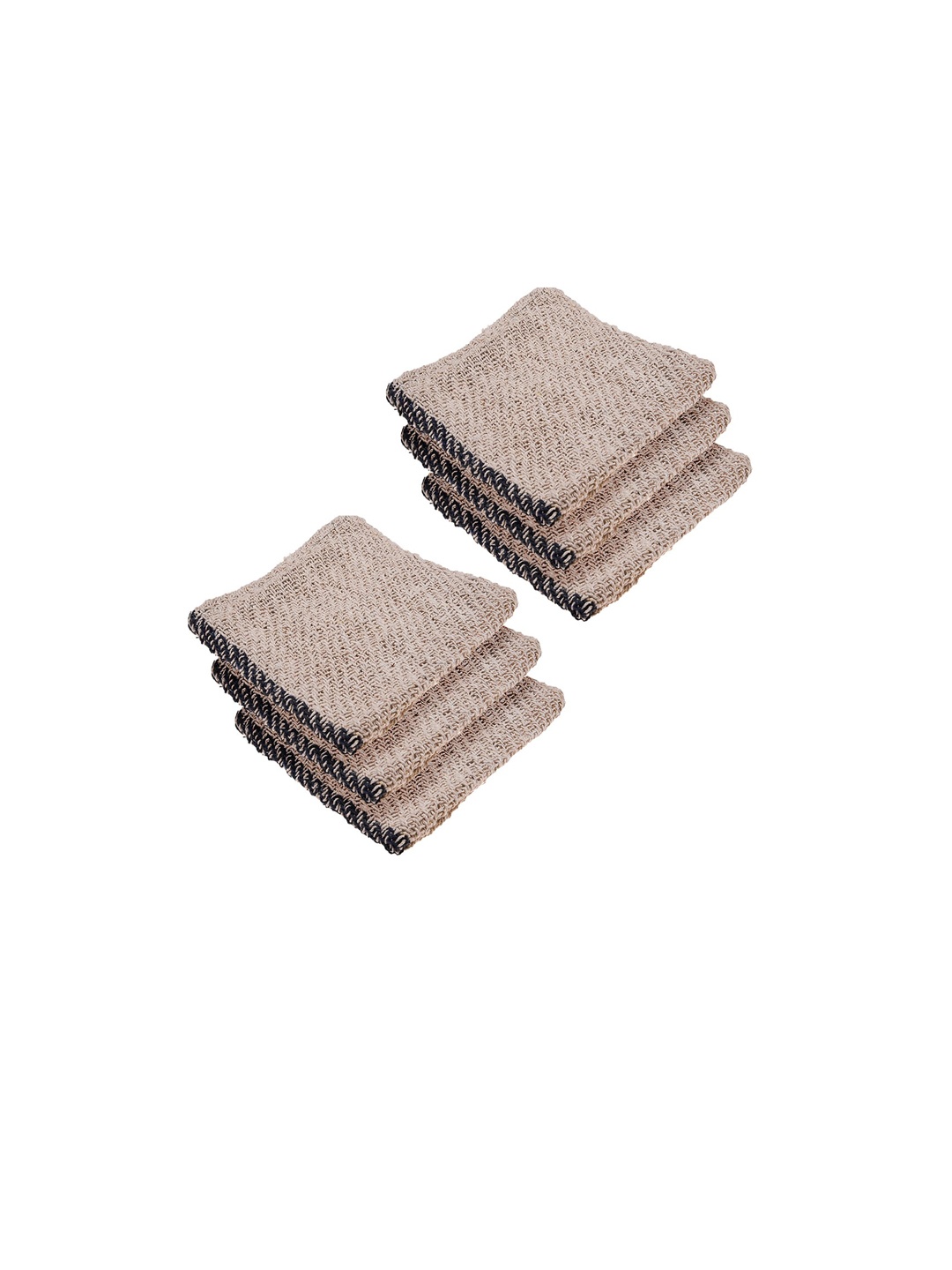 

Kuber Industries Beige & Black 6 Pieces Cotton Kitchen Towels