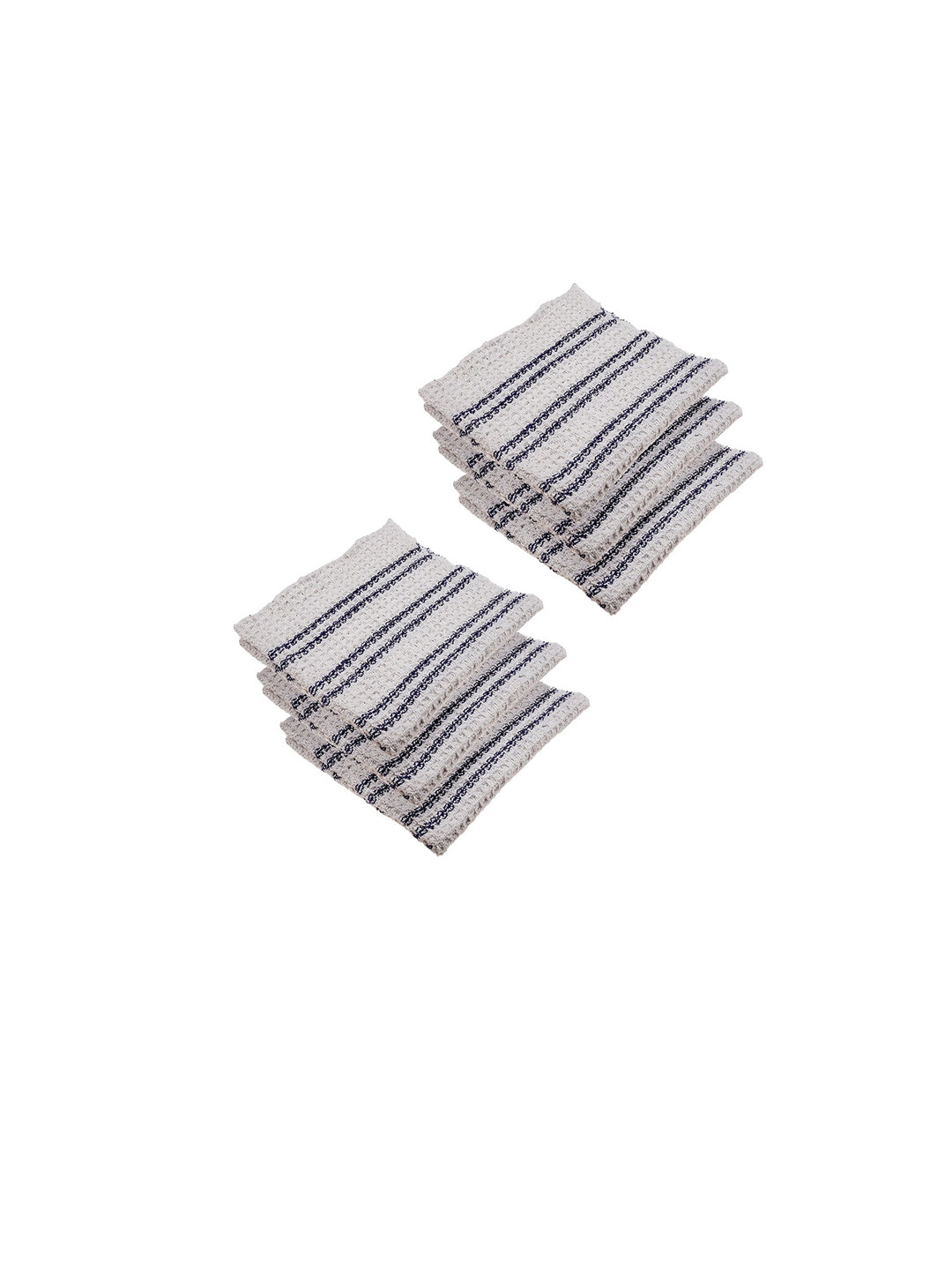 

Kuber Industries White & Black 6 Pieces Striped Cotton Kitchen Towels
