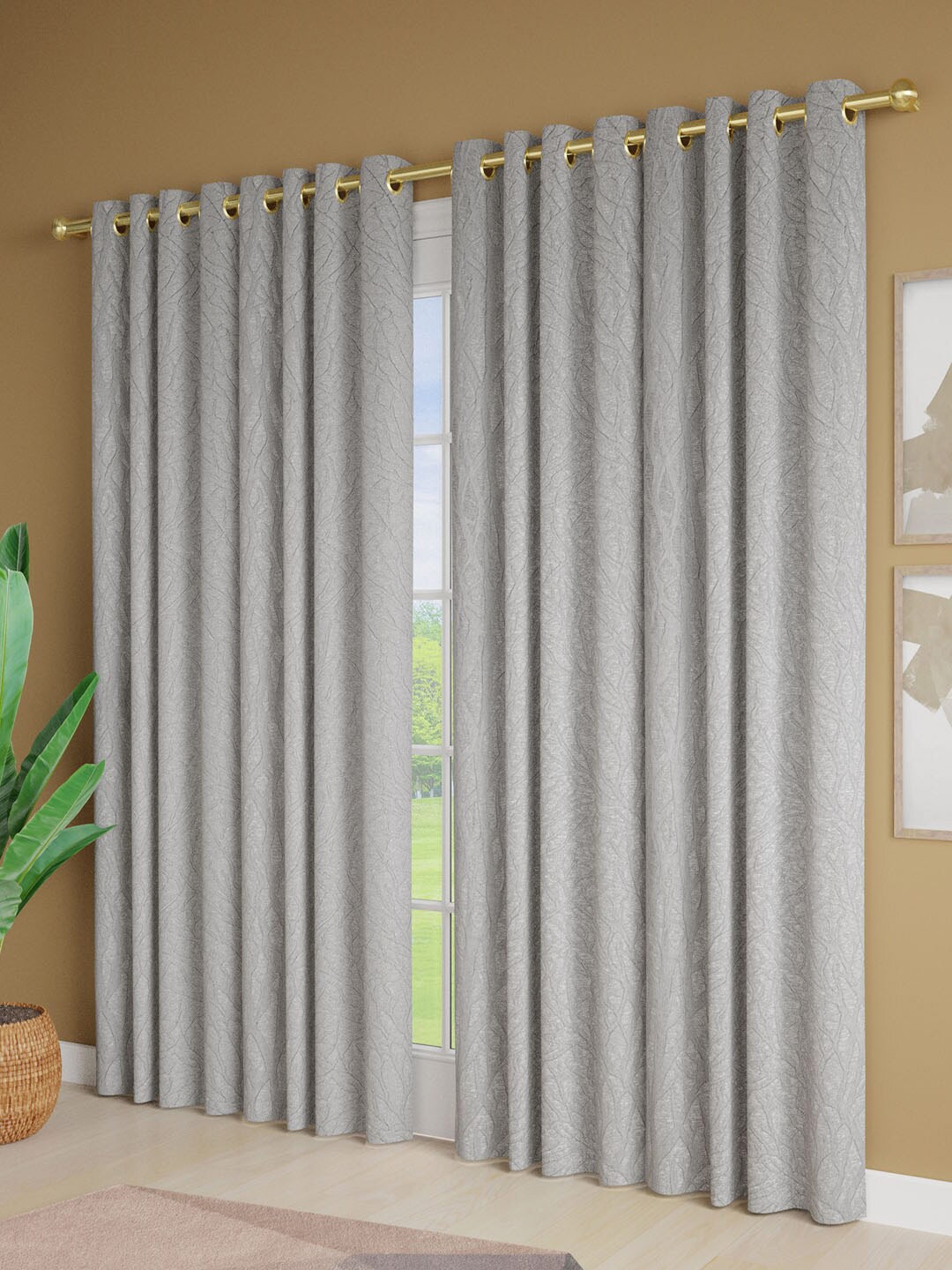

Just Home White 4 Pieces Room Darkening Door Curtains