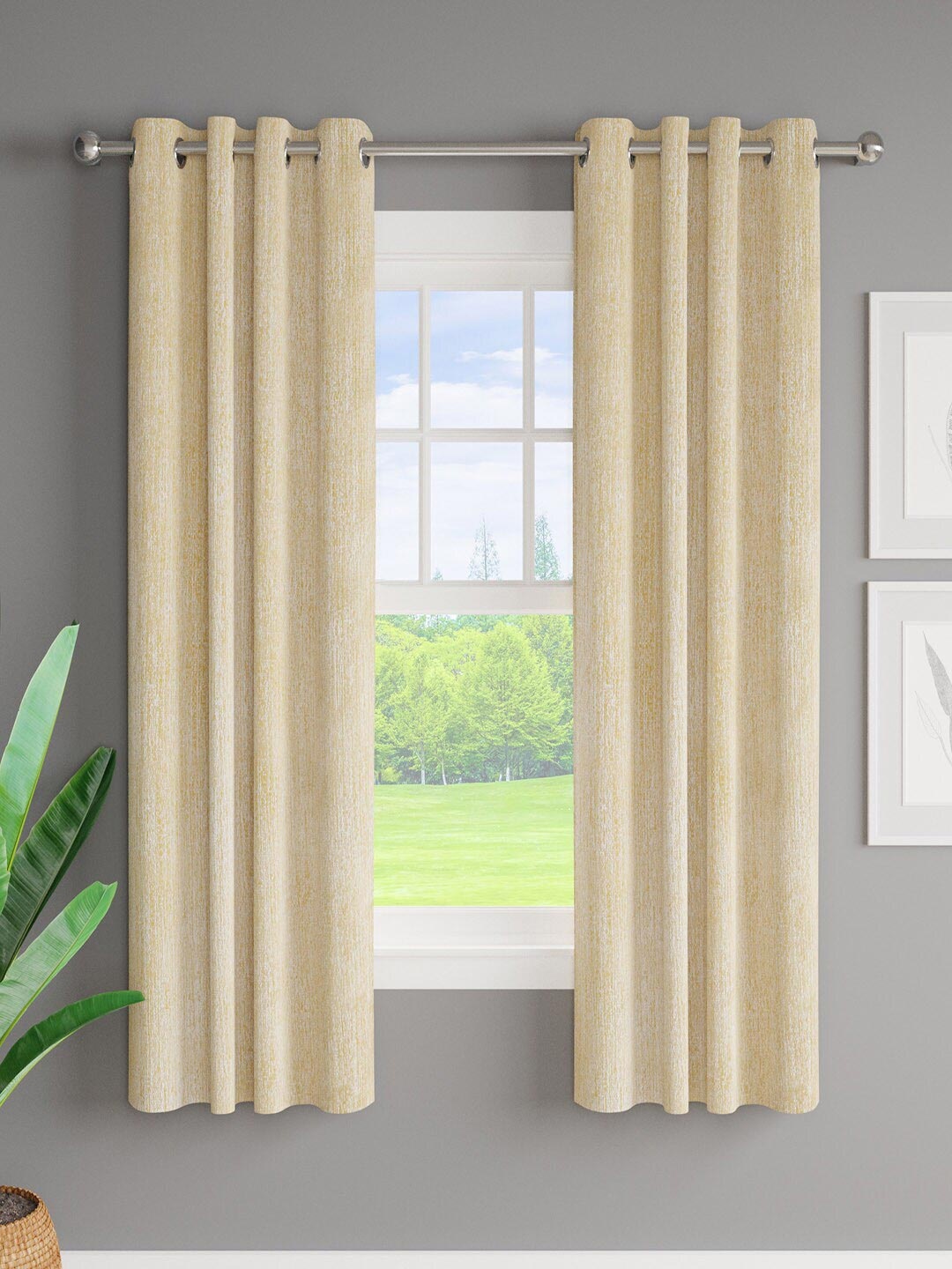 

Just Home Green 2 Pieces Window Curtain