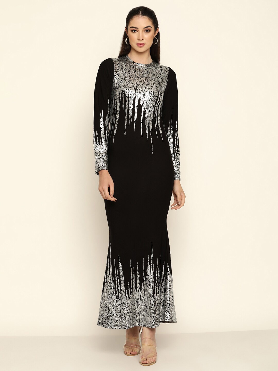 

Sugathari Embellished Maxi Bodycon Dress, Black