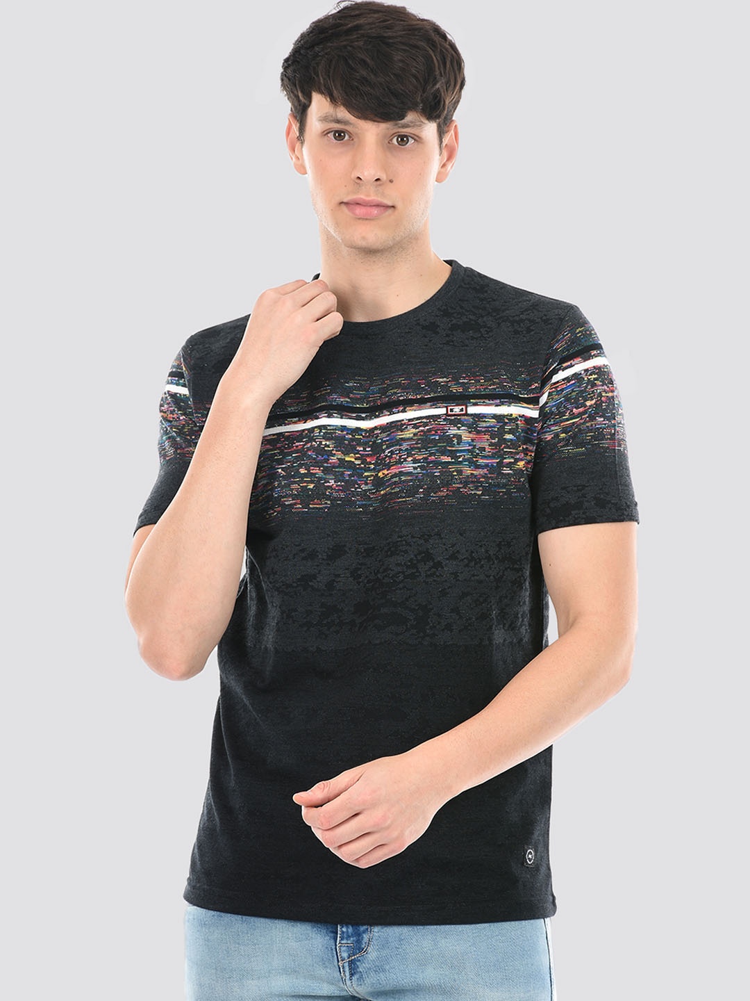 

Monte Carlo Abstract Printed Cotton T-shirt, Black