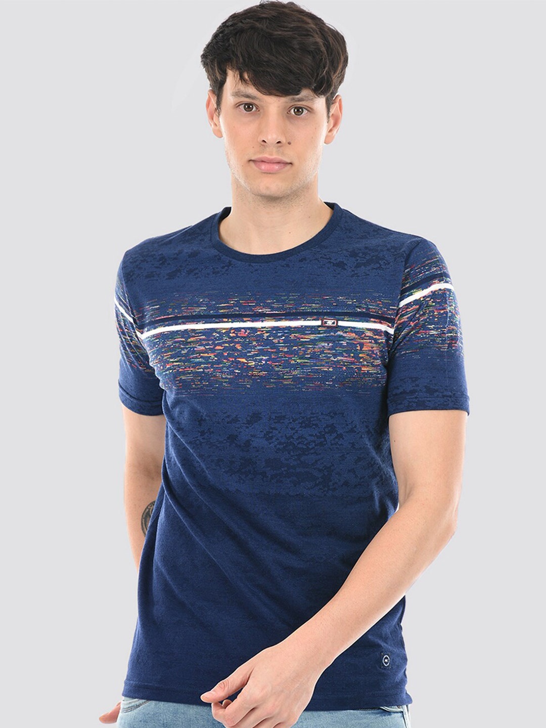 

Monte Carlo Abstract Printed Cotton T-shirt, Blue