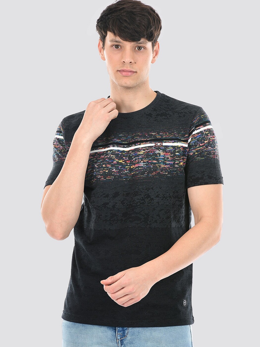 

Monte Carlo Abstract Printed Cotton T-shirt, Black