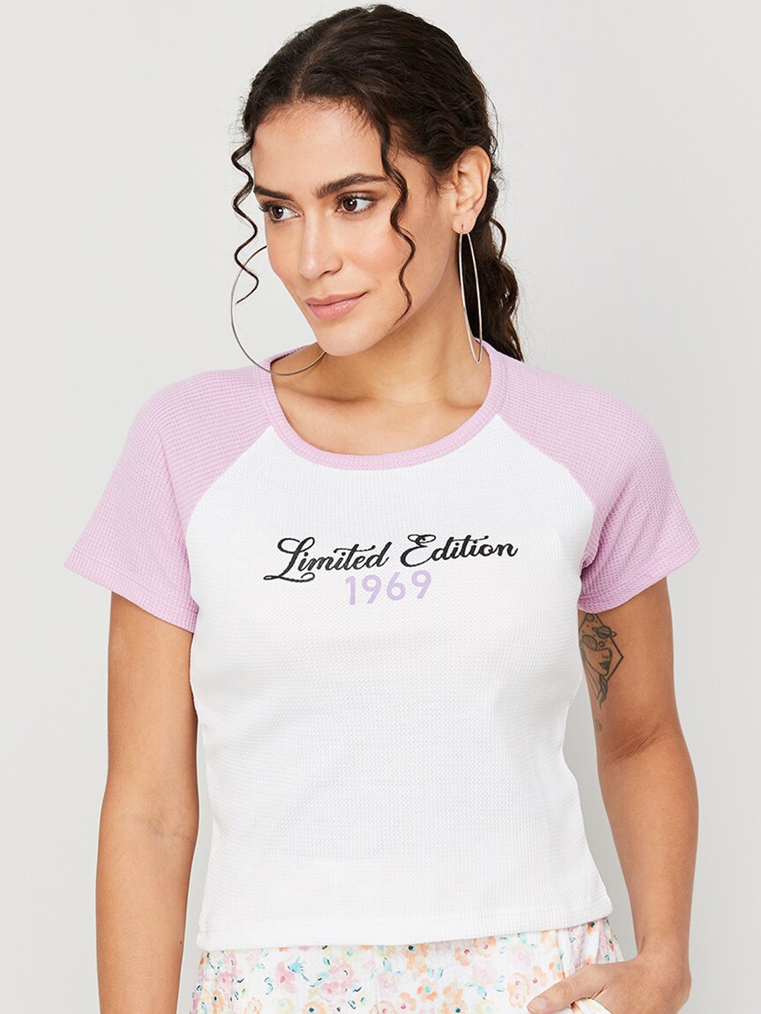 

Ginger by Lifestyle Typography Printed Top, Purple