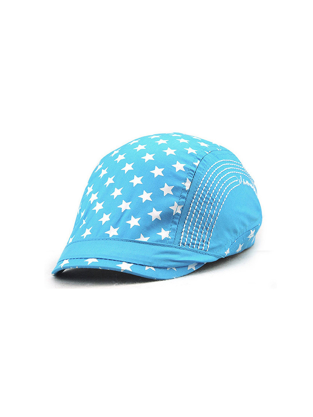 

Zacharias Boys Printed Cotton Ascot Cap, Blue