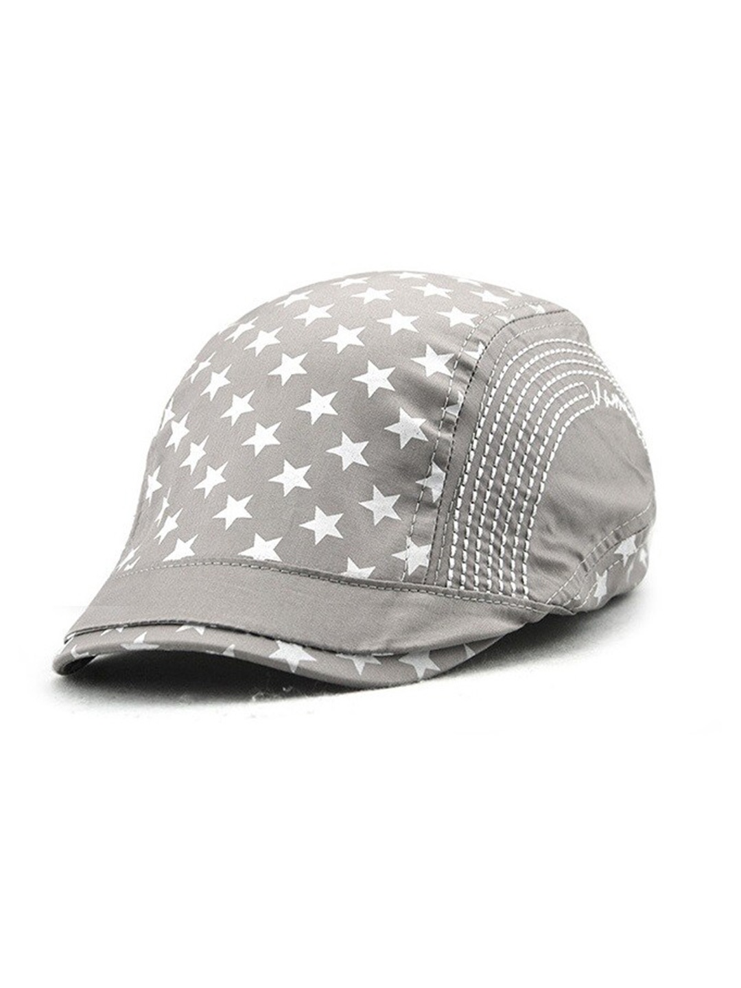 

Zacharias Boys Printed Cotton Ascot Cap, Grey