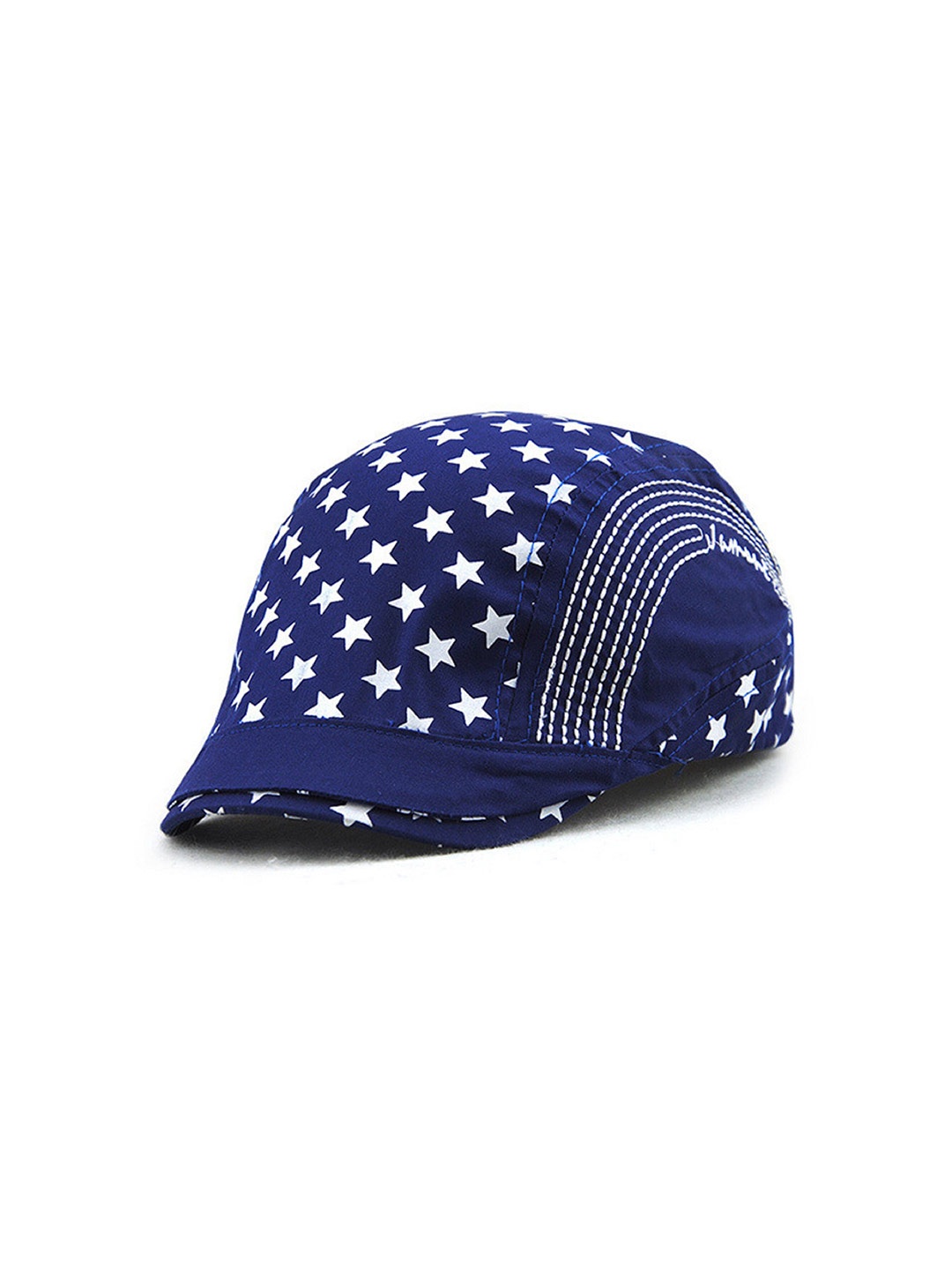 

Zacharias Boys Printed Cotton Ascot Cap, Blue